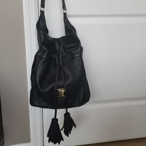 Black leather DKNY bag